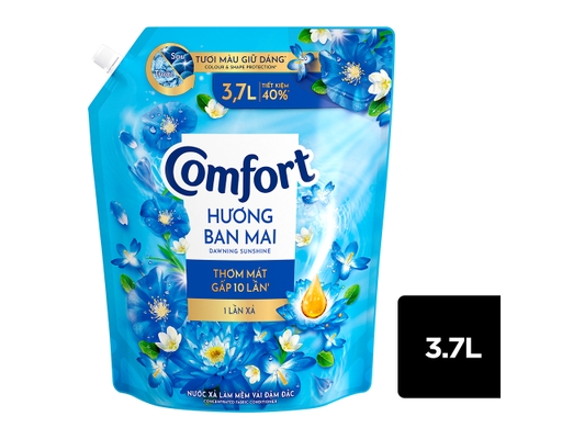 Nước Xả Vải Giữ Màu 1 Lần Xả Hương Ban Mai 3.7L Comfort ảnh 2