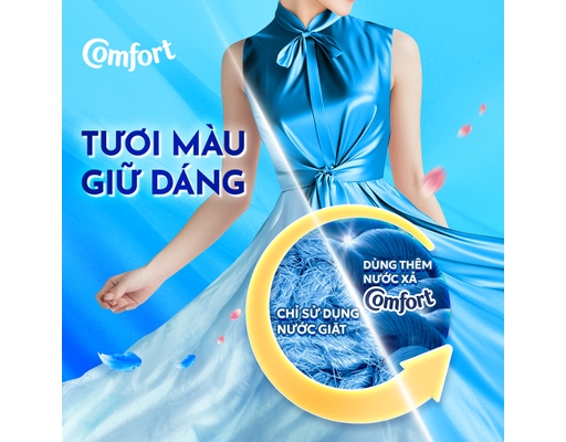 Nước Xả Vải Giữ Màu 1 Lần Xả Hương Ban Mai 3.7L Comfort ảnh 5