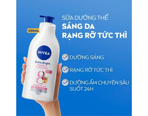 Sữa Dưỡng Thể Dưỡng Sáng Mịn Mượt Sáng Da Ban Ngày 550ml NIVEA ảnh 1