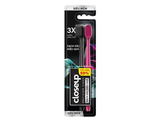 Lô 2 Bàn Chải Đánh Răng Sạch Sâu Hiệu Quả Precision Clean Closeup ảnh 3