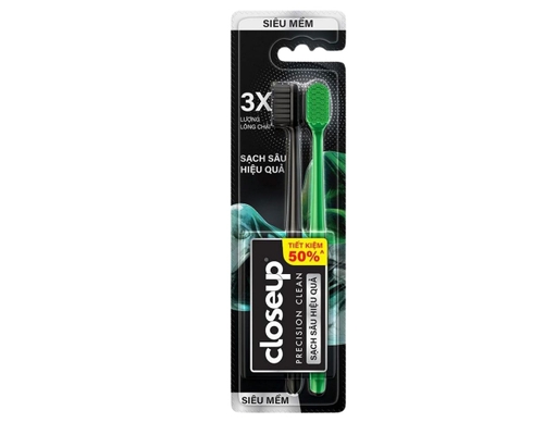 Lô 2 Bàn Chải Đánh Răng Sạch Sâu Hiệu Quả Precision Clean Closeup ảnh 4
