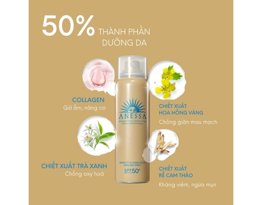 Xịt Chống Nắng Bảo Vệ Hoàn Hảo SPF50 PA++++ 60g ANESSA ảnh 3