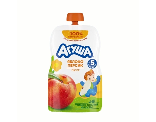 Trái Cây Nghiền Vị Táo Và Đào 90g Agusha ảnh 0