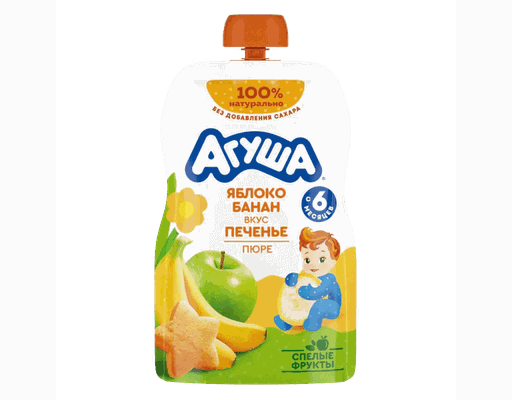 Trái Cây Nghiền Vị Táo Chuối Và Bánh Quy 90g Agusha ảnh 0