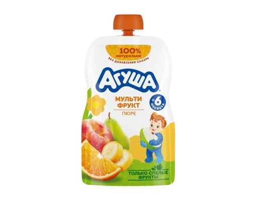 Trái Cây Nghiền Vị Táo Lê, Chuối, Đào Cam 90g Agusha ảnh 0