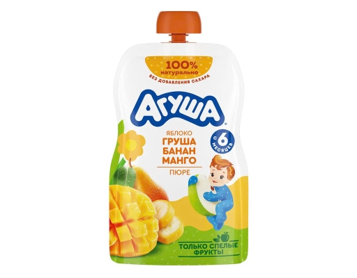 Trái Cây Nghiền Vị Táo, Lê, Chuối, Xoài 90g Agusha ảnh 0