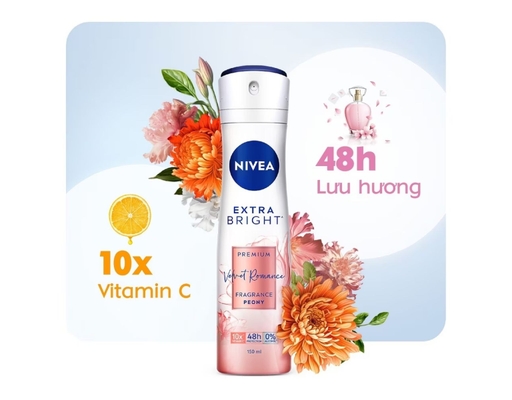 Xịt Ngăn Mùi Dưỡng Sáng Hương Mẫu Đơn 150ml NIVEA ảnh 1