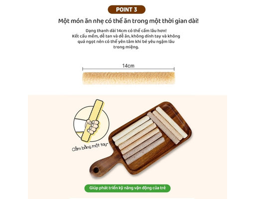 Bánh Gạo Lứt Thanh Dài Vị Dâu 30g Mom's Choice ảnh 4