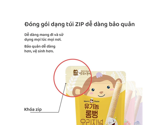 Bánh Gạo Lứt Thanh Dài Vị Việt Quất 30g Mom's Choice ảnh 2