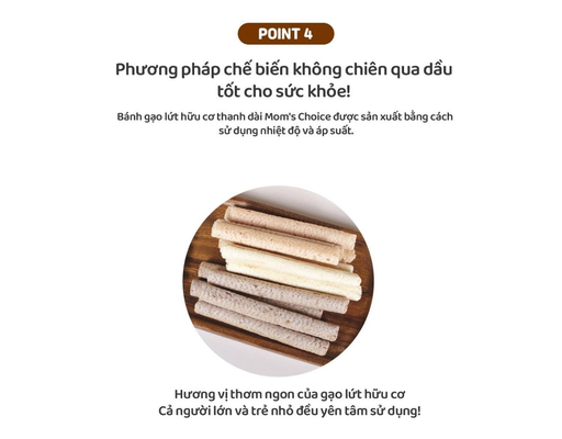Bánh Gạo Lứt Thanh Dài Vị Việt Quất 30g Mom's Choice ảnh 5