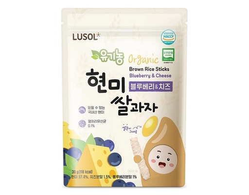 Bánh Gạo Lứt Hữu Cơ Vị Phô Mai Việt Quất 30g Lusol ảnh 0