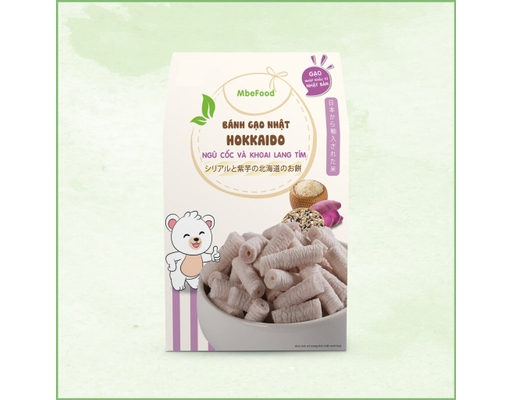 Bánh Gạo Nhật Ăn Dặm Hokkaido Ngũ Cốc Khoai Lang Tím - 10g x 2 Gói US Foody ảnh 1