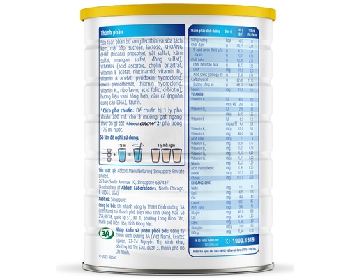 Sữa Bột Grow 2+ Cho Trẻ Trên 2 Tuổi 1.6kg Abbott ảnh 1