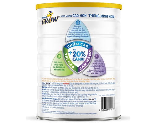 Sữa Bột Grow 2+ Cho Trẻ Trên 2 Tuổi 1.6kg Abbott ảnh 2