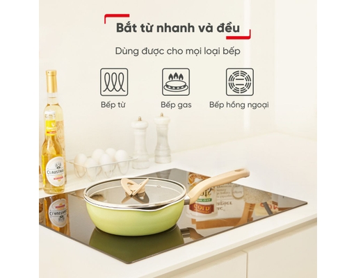 Chảo Nồi Có Nắp Đa Năng 3In1 22cm Màu Vàng Nhạt Tefal ảnh 3