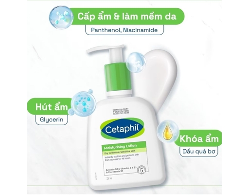 Sữa Dưỡng Ẩm Dịu Lành 237ml Cetaphil ảnh 2