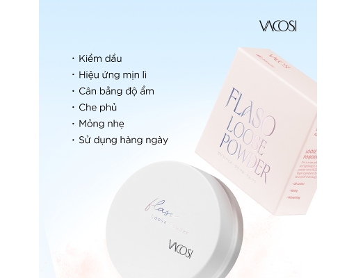 Phấn Phủ Bột Siêu Mịn Màu 01 Tự Nhiên 6g Vacosi ảnh 2