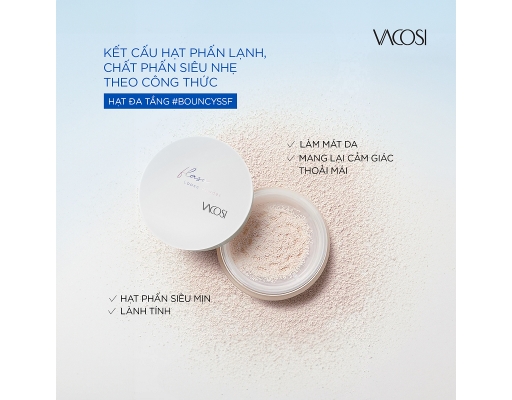 Phấn Phủ Bột Siêu Mịn Màu 00 Không Màu 6g Vacosi ảnh 4