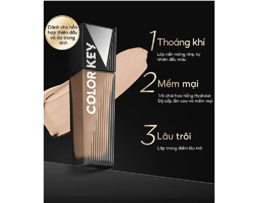 Kem Nền Lâu Trôi Flawless Màu C1 Tông Sáng Hồng 30g COLOR KEY ảnh 1