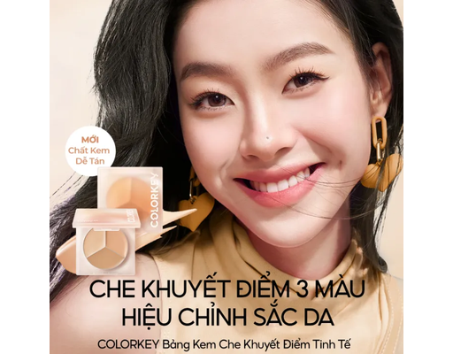 Bảng Che Khuyết Điểm 3 Màu 3.9g COLOR KEY ảnh 1
