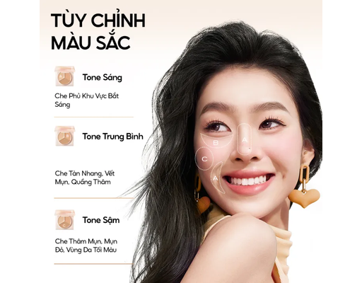 Bảng Che Khuyết Điểm 3 Màu 3.9g COLOR KEY ảnh 3