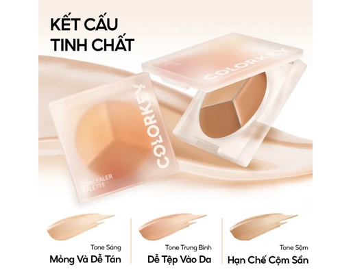 Bảng Che Khuyết Điểm 3 Màu 3.9g COLOR KEY ảnh 6