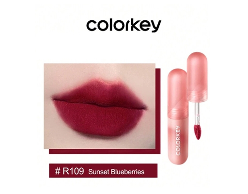 Son Tint Nhung Lì Mudmatte Màu R109 Đỏ Hồng Nhung Color Key 2g