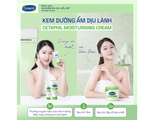 Kem Dưỡng Ẩm Dịu Lành Cho Da Nhạy Cảm Trọng lượng 453g Cetaphil ảnh 5