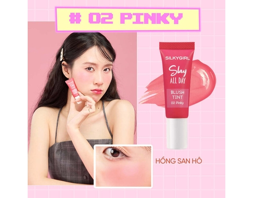 Má Hồng Kem Slay All Day Màu 2 Hồng San Hô 10ml Silkygirl ảnh 1