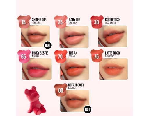 Son Kem Bông Bền Màu Teddy Tint Màu 70 Đỏ Cam 5ml MAYBELLINE ảnh 3