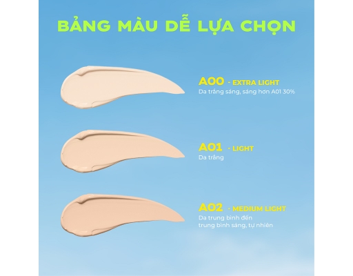 Phấn Nước Kiềm Dầu Thuần Chay Màu Màu A01 Light 15g Lemonade ảnh 4