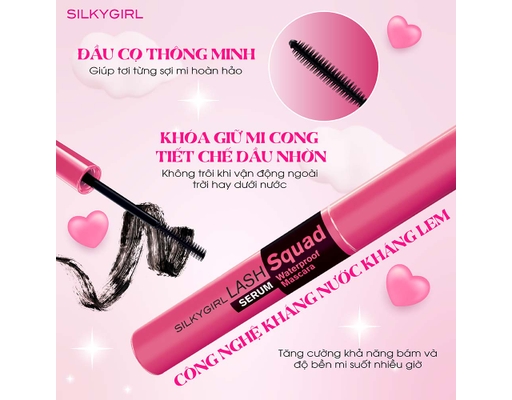 Mascara Làm Dài, Dày Và Cong Mi Màu Đen 4ml Silkygirl ảnh 3