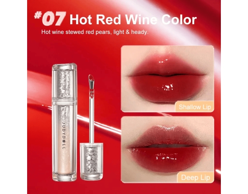 Son Tint Bóng Ice-Iron Watery Màu #5 Cam Mơ 2.4g JUDY DOLL ảnh 1