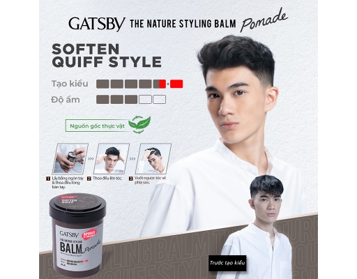 Wax Tạo Kiểu Tóc Vào Nếp Và Mềm Móc Balm Pomade 70g GATSBY ảnh 1