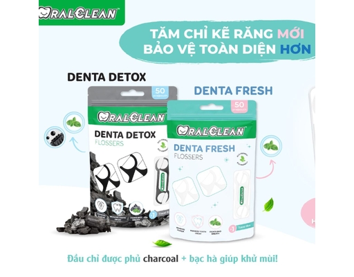Tăm Chỉ Kẽ Răng Dentafresh 50 Cái OralClean ảnh 1