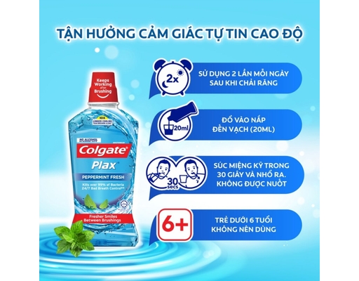 Nước Súc Miệng Hương Bạc Hà 750ml Colgate ảnh 3