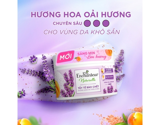 Tẩy Tế Bào Chết Naturelle Hương Hoa Oải Hương (Lavender) 250g Enchanteur ảnh 3