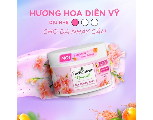 Tẩy Tế Bào Chết Naturelle Hương Hoa Diên Vĩ (Iris) 250g Enchanteur ảnh 3