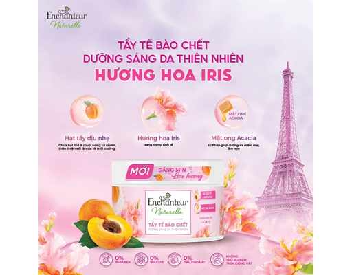 Tẩy Tế Bào Chết Naturelle Hương Hoa Diên Vĩ (Iris) 250g Enchanteur ảnh 5