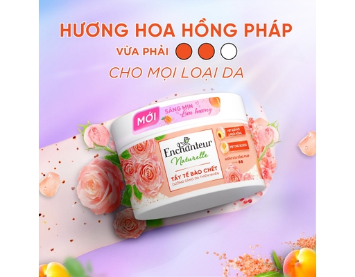 Tẩy Tế Bào Chết Naturelle Hương Hoa Hồng Pháp (Rose) 250g Enchanteur ảnh 3
