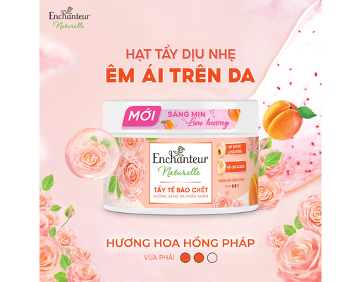 Tẩy Tế Bào Chết Naturelle Hương Hoa Hồng Pháp (Rose) 250g Enchanteur ảnh 4
