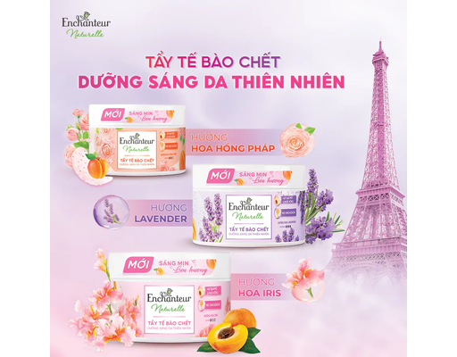 Tẩy Tế Bào Chết Naturelle Hương Hoa Hồng Pháp (Rose) 250g Enchanteur ảnh 6