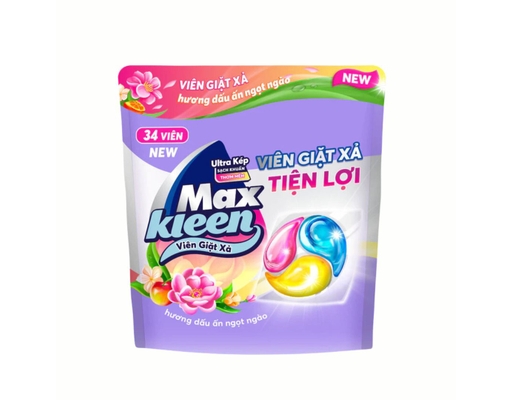 Viên Giặt Xả 2In1 Hương Dấu Ấn Ngọt Ngào - 34 Viên x 15g Maxkleen ảnh 0