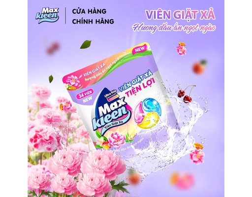 Viên Giặt Xả 2In1 Hương Dấu Ấn Ngọt Ngào - 34 Viên x 15g Maxkleen ảnh 1