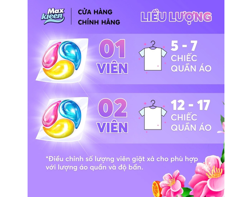 Viên Giặt Xả 2In1 Hương Dấu Ấn Ngọt Ngào - 34 Viên x 15g Maxkleen ảnh 5