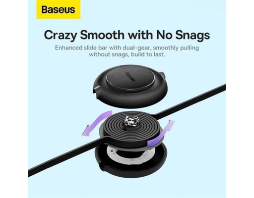 Cáp Sạc Dây Rút 3IN1 USB to M+L+C 3.5A 1.1M Màu Đen Baseus ảnh 3