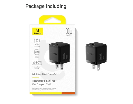 Bộ Sạc Nhanh Palm 1C 30W US Màu Đen Baseus ảnh 11