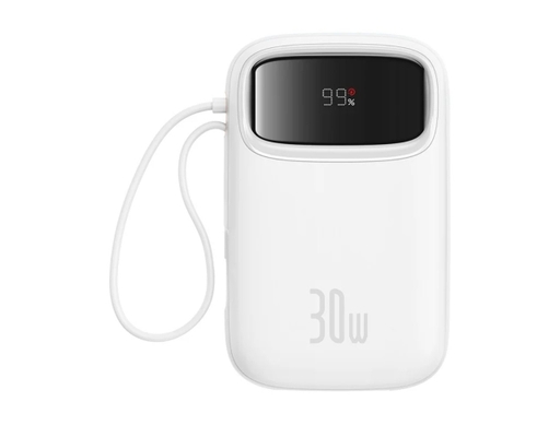 Sạc Dự Phòng Qpow 2 Digital Display 10000mAh 30W Màu Trắng Baseus ảnh 0