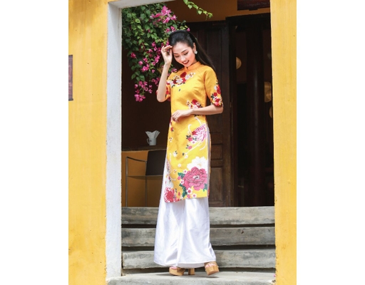 Áo Dài Gấm Vàng AD14-VC F2 Fashion & Freedom ảnh 0