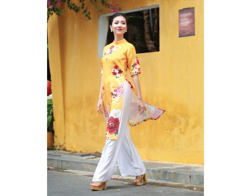 Áo Dài Gấm Vàng AD14-VC F2 Fashion & Freedom ảnh 1